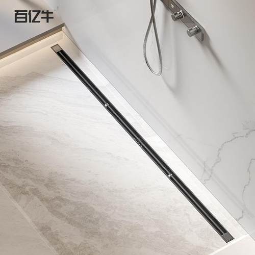 304极窄线型地漏线性长条侧排隐形防臭下水道无障碍淋浴房挡水条