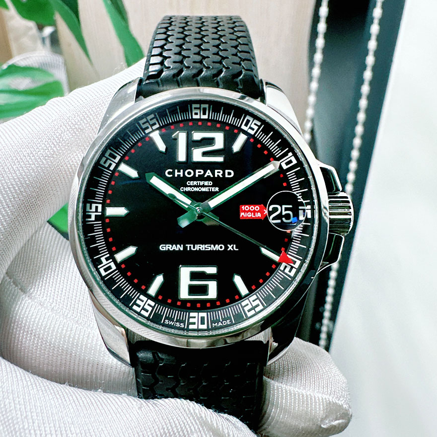 一口价98新萧邦公价3.8万MILLE MIGLIA男士手表自动机械腕表44mm