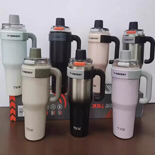 TKK巨无霸保温杯大容量水杯保冷冰霸杯陶瓷内胆吸管2024新款杯子