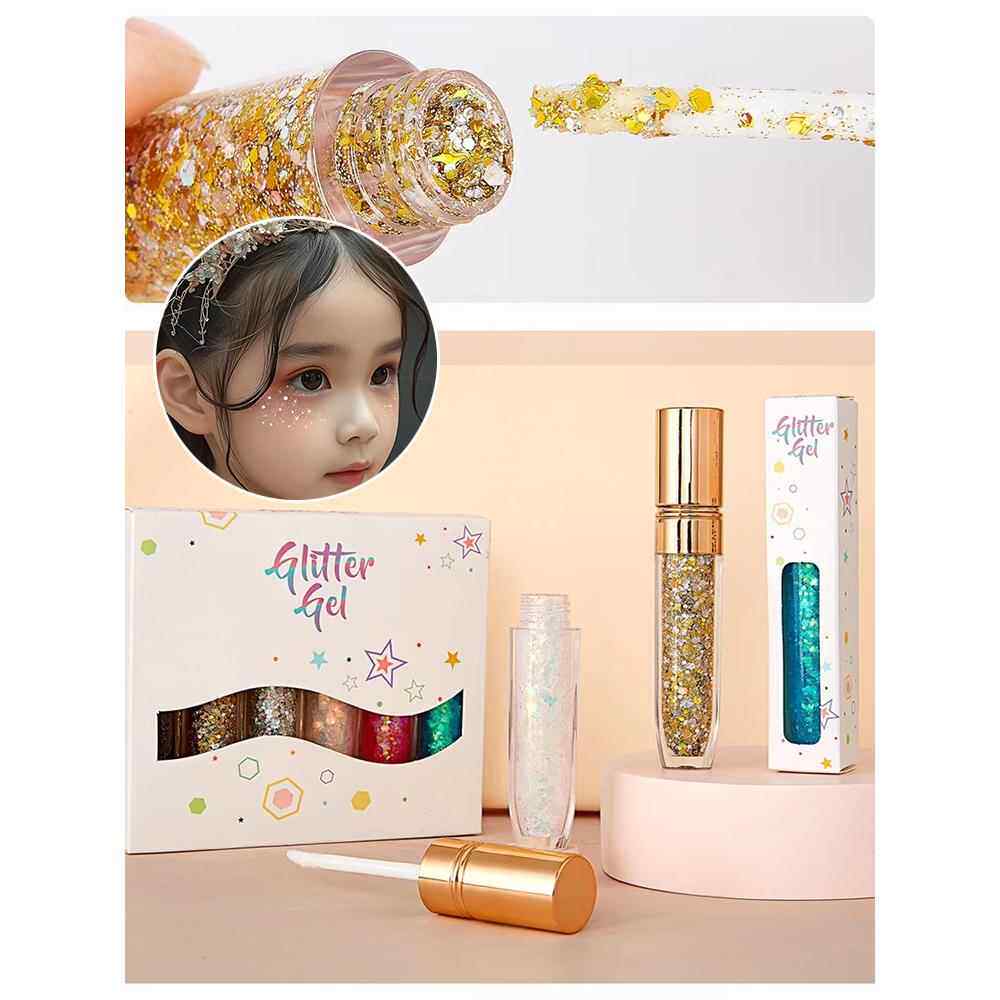 屈臣氏六一儿童节彩妆亮片啫喱眼妆闪片闪粉免胶水舞台妆化妆眼影