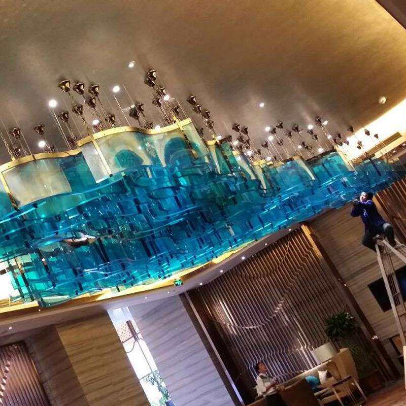 大型酒店大堂玻璃吊灯宾馆售楼部酒吧KTV创意造型非标工程灯