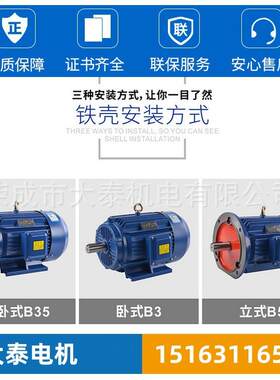 山东荣成华力众泰大泰YE5-160L-4-15KW卧式马达三相异步出口电机
