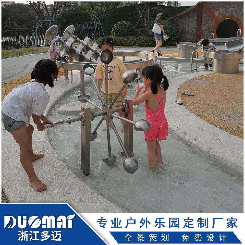 不锈钢阿基米德取水器设施户外非标儿童沙池玩水游乐器材设备厂家