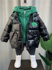 韩国男童冬装棉服洋气宝宝儿童羽绒棉袄中大童厚炸街棉衣外套