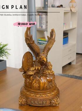 大展宏图雄鹰摆件招财聚宝盆大鹏展翅办公室桌装饰品鹏程万里XD