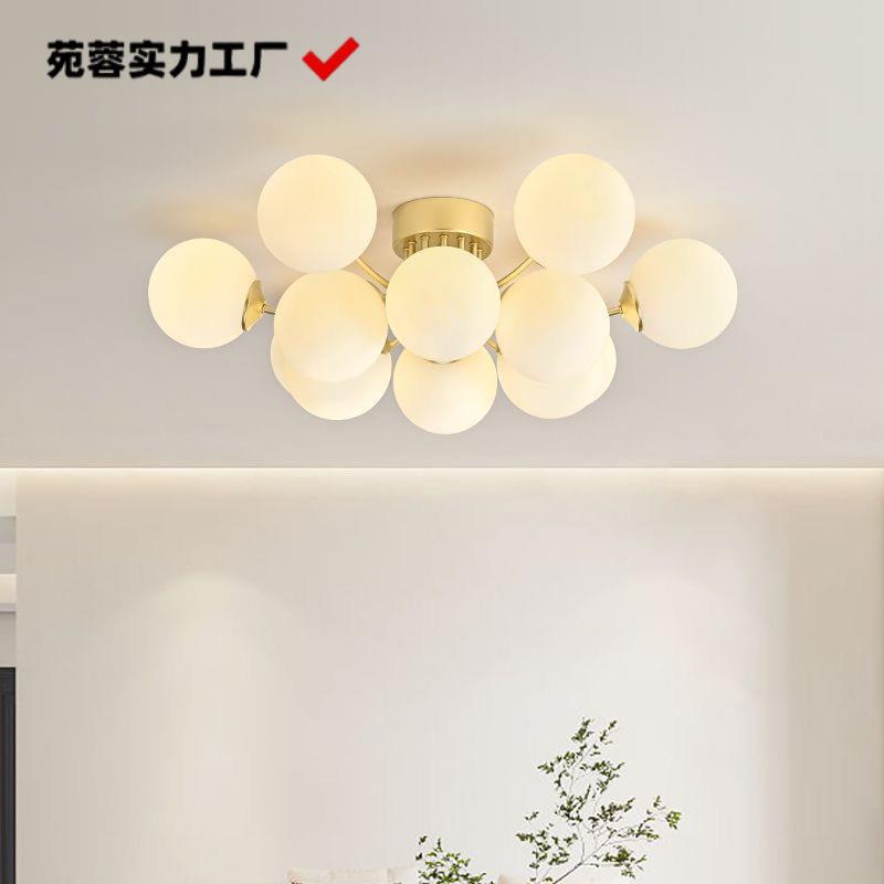 客厅轻奢魔豆吸顶灯北欧现代简约客厅灯个性创意温馨餐房主卧室灯