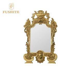 法式 古典铜镜玄关镜子铜材边框方形浴室镜
