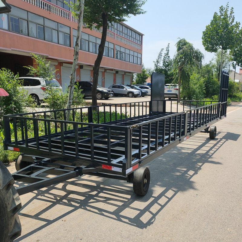 重型低栏式平板运输底部镂空大型器械工具搬运车仓库货物转运挂车