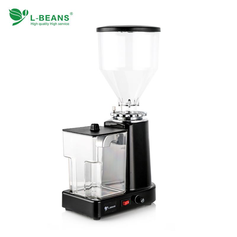L-BEANS 电动咖啡磨豆机 意式研磨机商用家用咖啡豆粉碎机 可点动