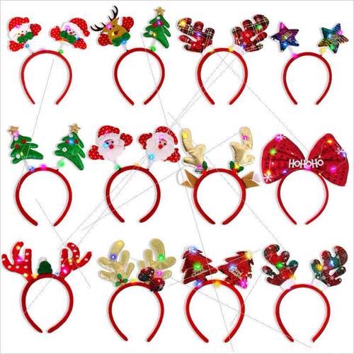 Christmas headband Christmas cartoon elk antler headband