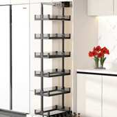 高柜大怪物收纳厨房橱柜高深极窄拉篮天地滑轨物架零食抽屉式 工厂