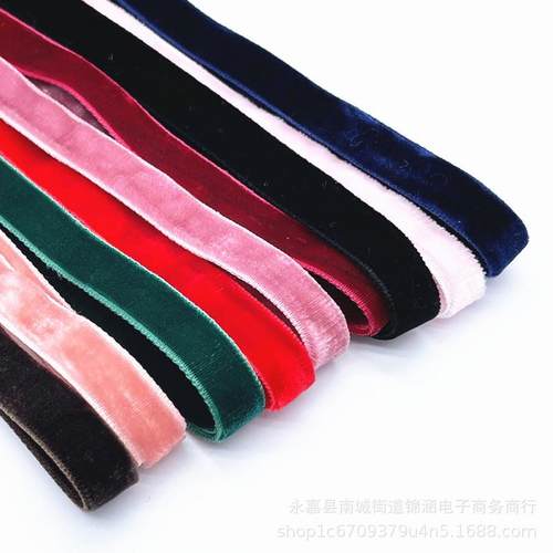 6-50mm宽彩色双面丝绒带天鹅绒织带植绒丝带缎带diy辅料绒布带