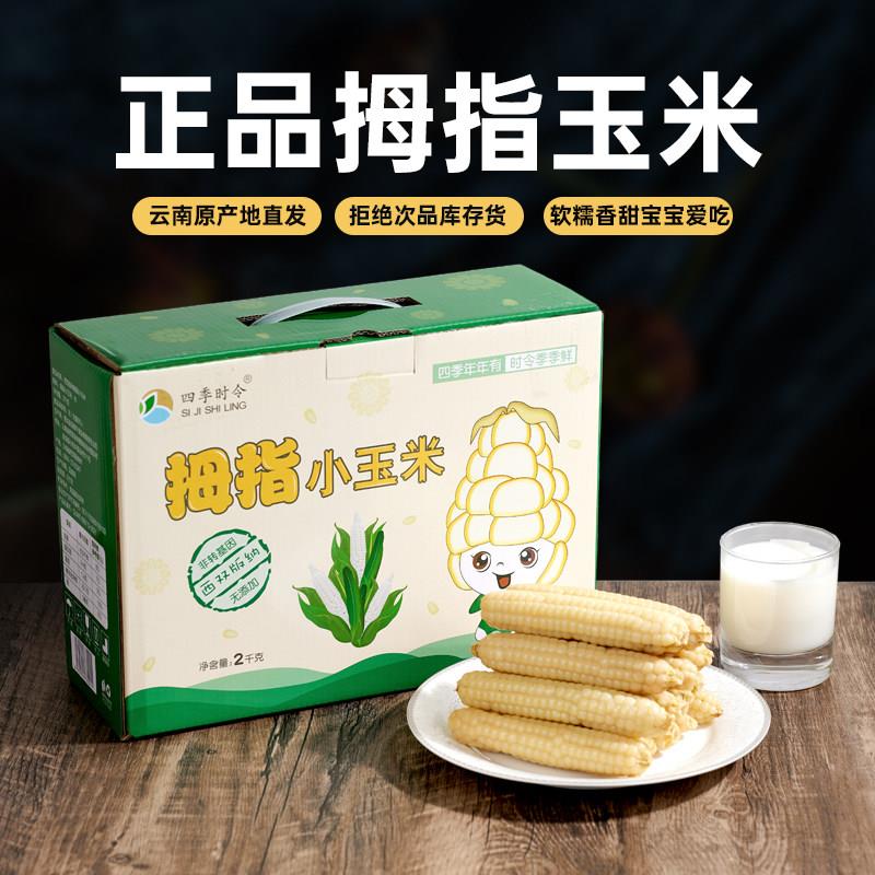 西双版纳正品拇指玉米礼盒新鲜手指玉米软糯香甜白糯宝宝中秋礼品