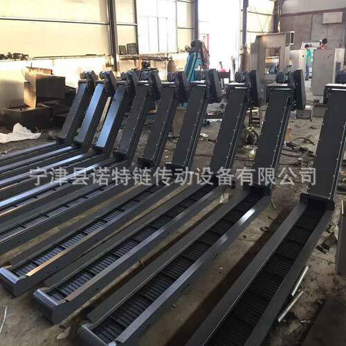 宁津厂家排屑机链板输送机废料角铁提升输送链板提升输送设备
