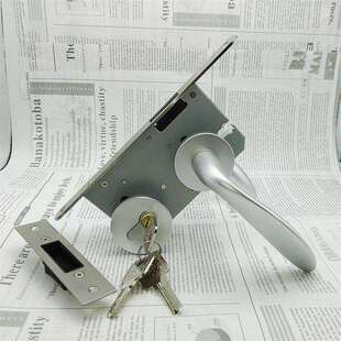 航空铝7255磁吸门锁室内家用房门锁卧室银色门把手静音分体锁通用