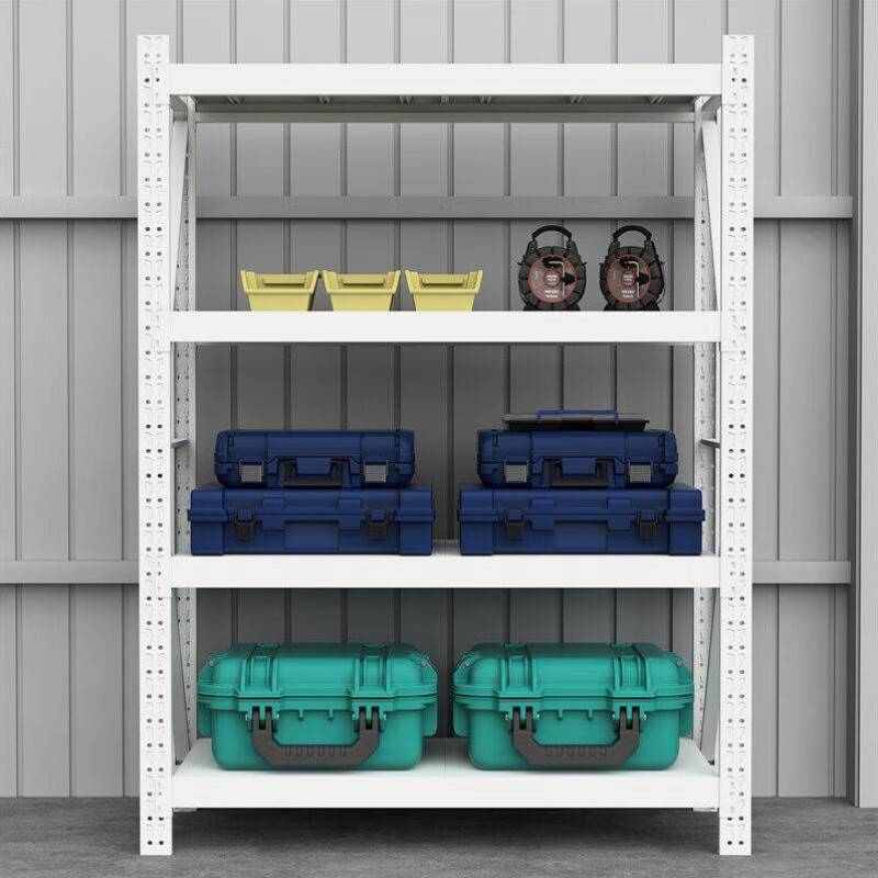 富路达白色中型主架钢制仓储家用置物架超市货架仓库储物架250KG/