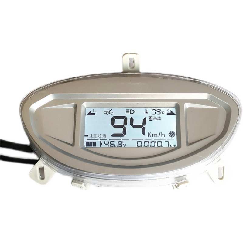 迅鹰电动车72V液晶仪表盘聚英电摩电瓶车48显示屏60V总成码表