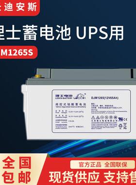 理士蓄电池DJM1265S 12V65AH铅酸免维护UPS电源太阳能路灯用