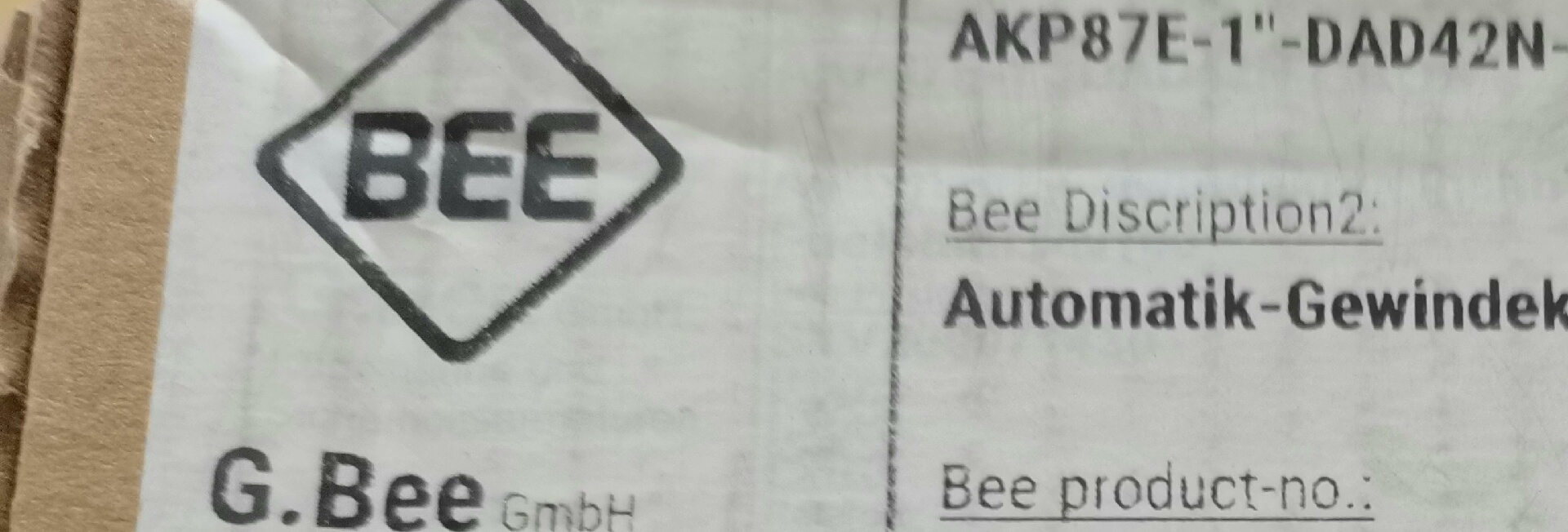 G.BEE AKP87E-1&rdquo; DAD42N 1658288