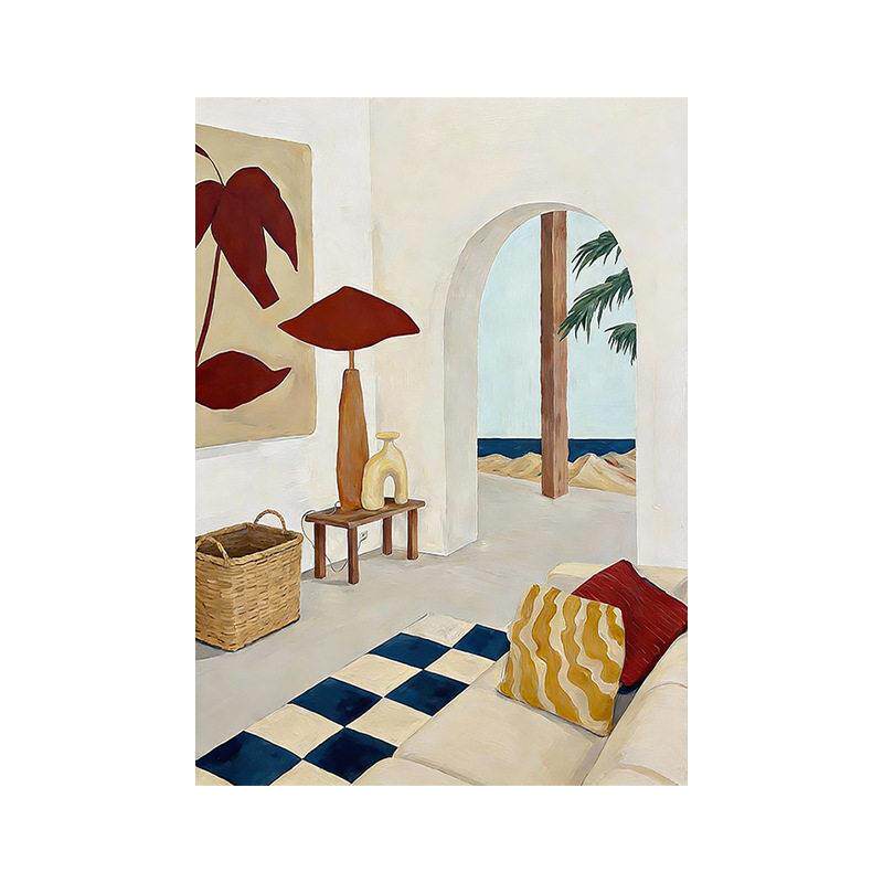 马蒂斯抽象派客厅装饰画玄关空间艺术感纯手绘油画中古风小众挂画