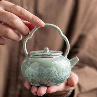 玩物尚置结晶釉茶壶一人用单壶高颜值泡茶家用中式大容量陶瓷茶具