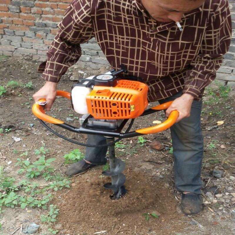 地钻钻地打洞机打桩机汽油挖坑机打孔打坑小型农用种栽树