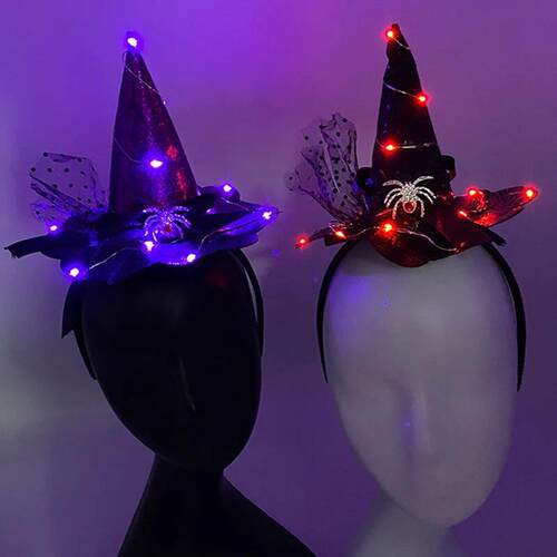 1PCS Glow LED Hair Hoop Headdress Halloween Festival Party W
