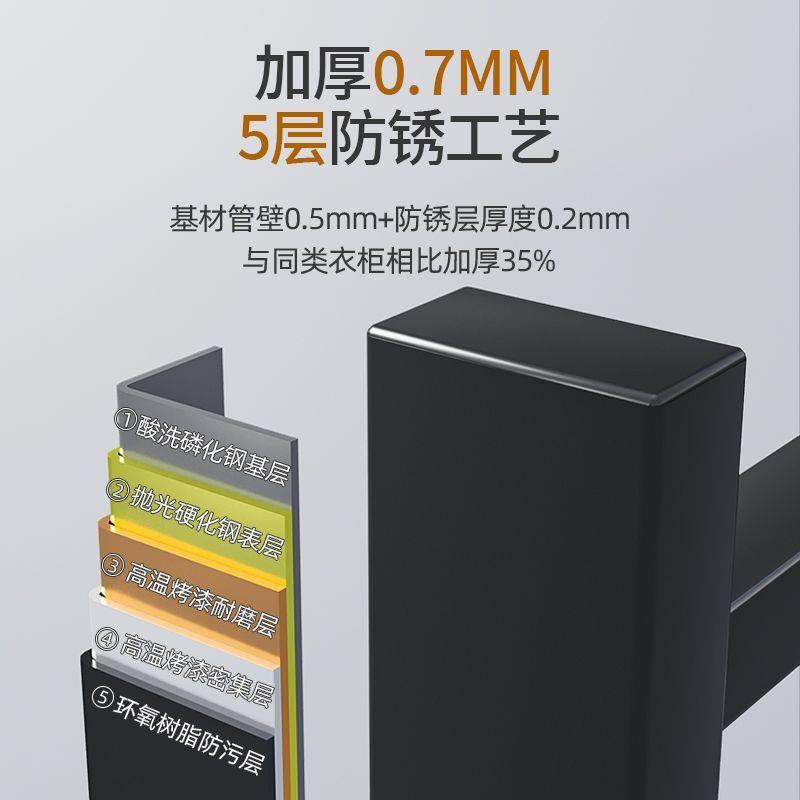 卧室家用布衣柜钢加RWI管粗加固折屋叠衣柜租房出简易衣柜