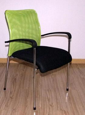 福金诗职员绿色培训工作钢架扶手网椅会议办公椅盟壹亿椅展销10