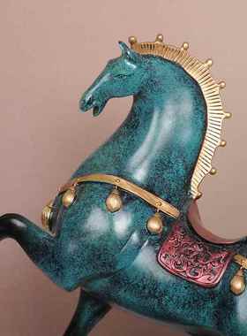 马摆件纯手工现代客厅酒柜装饰品开业礼品家居玄关书房办公桌创意