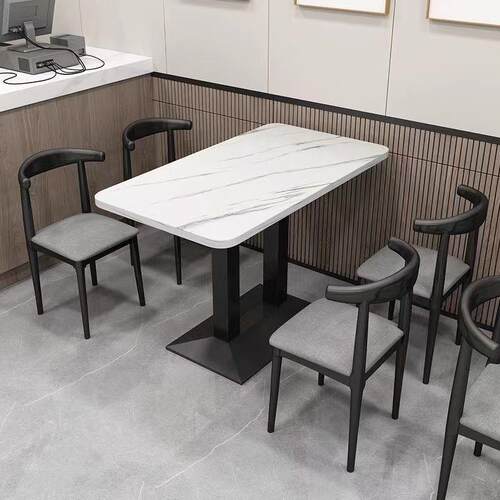 小吃面馆烧烤早餐餐饮快餐桌椅组合奶茶甜品店餐厅桌子商用经济型