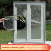 定制维可牢自粘拉炼纱窗网家用自装 尼龙防蚊纱窗网