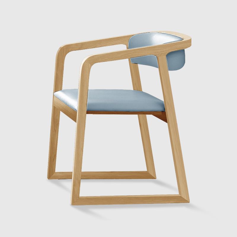 正品餐椅扶手实木欧简约家用餐厅酒客店房新中式靠背北椅子真皮桌