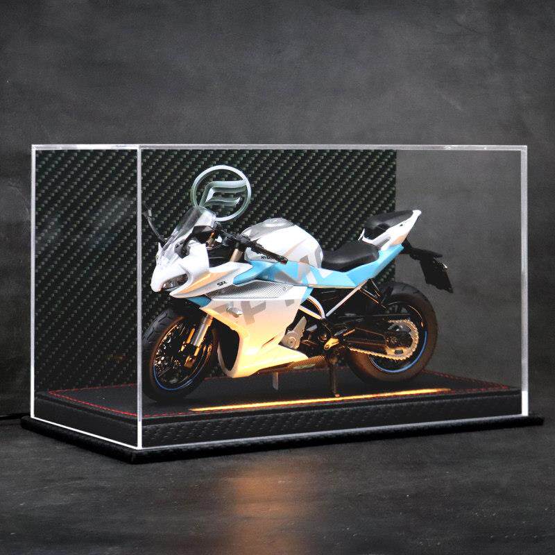 1:12春风250sr摩托车合金模型机车赛道版仿真灯光摆件男生日礼物