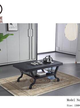 铁艺茶桌椅组合办公室仿古家具仿木泡茶台功夫茶桌两用茶几