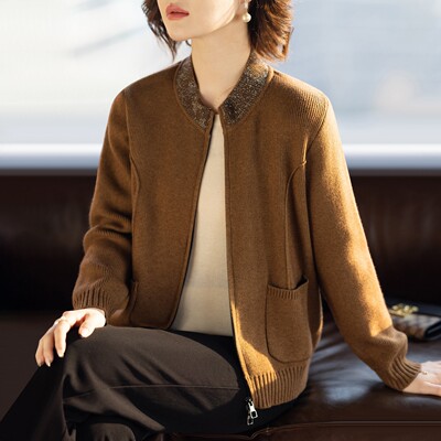 2026新款妈妈春装外套洋气高贵中老年人女春秋时尚大码短款上衣服