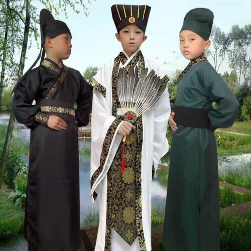 儿童古装诸葛亮刘备张飞关羽曹操三国演义桃园三结义话剧演出服装