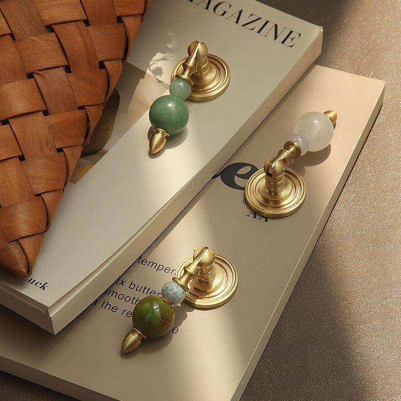 创意覆古中古原木风实木葫芦黄铜整体橱柜门衣柜抽屉柜子鞋柜把手,基础建材,小拉手,淘宝优惠券,粉丝福利购,淘宝优惠卷