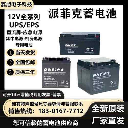 Patict派菲克蓄电池NP65-12V24AH38H65AH100AH120AH150AH直流屏用