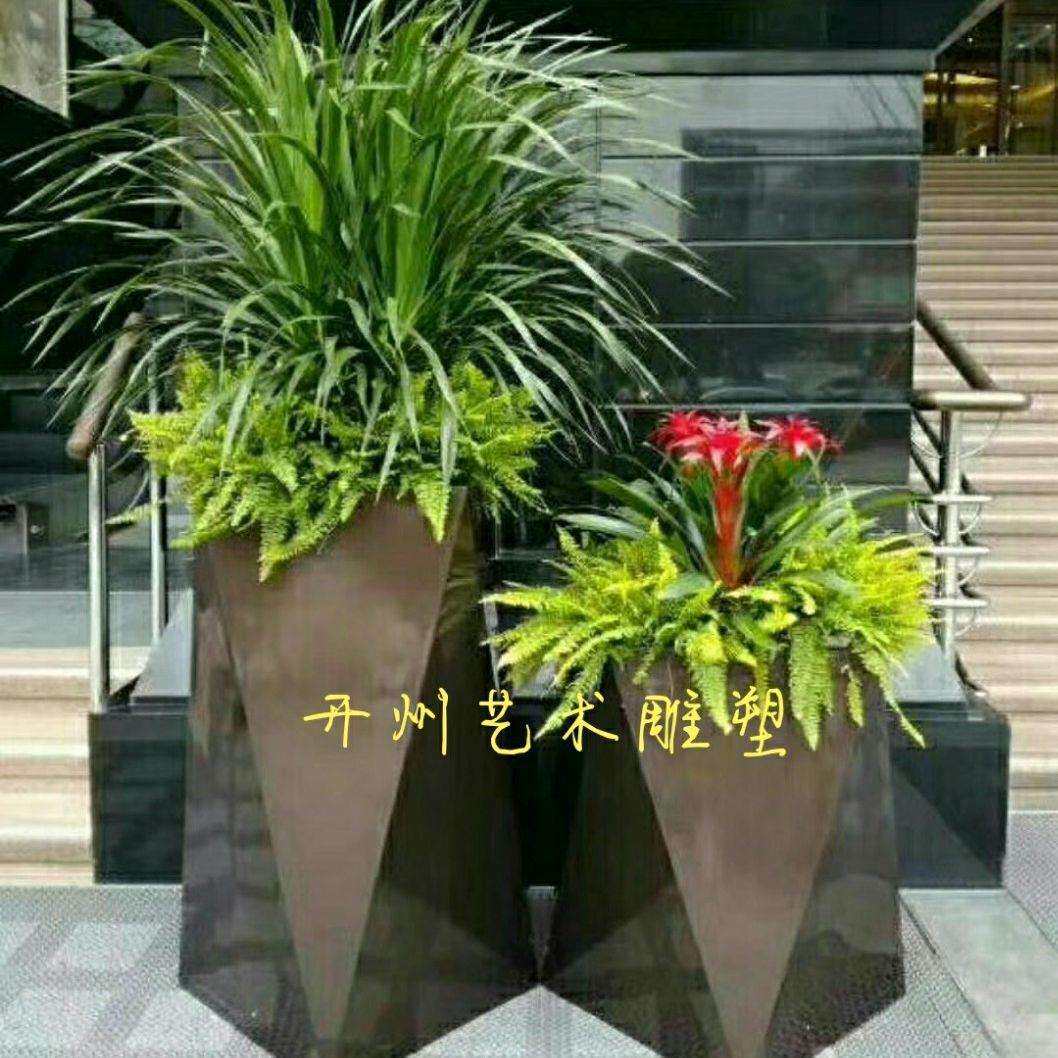 仿真绿植组合花箱户外售楼部造景玻璃钢花盆装饰花餐厅雕塑摆件品