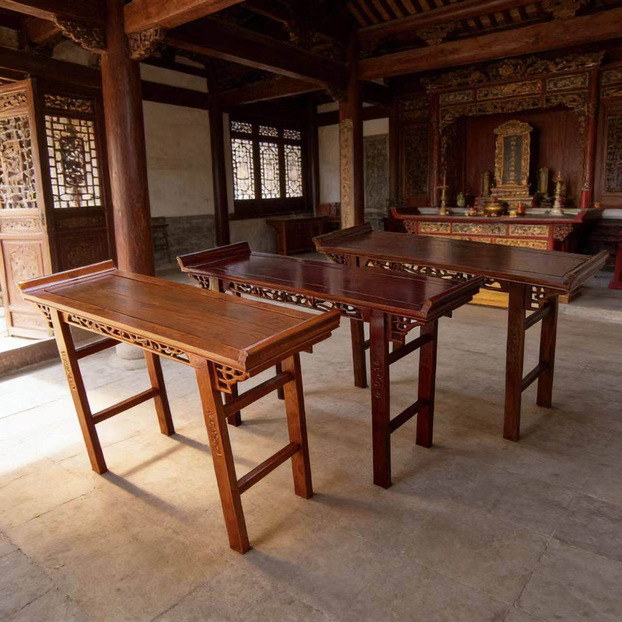 条桌实木条案家具供桌条几仿古中式玄关课桌椅简约香案翘头国学馆