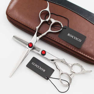 牙剪打薄剪 6.0寸 平剪刘海剪 专业理发剪 440C材质 高档美发剪刀