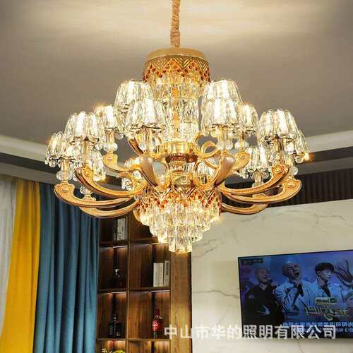 客厅吊灯水晶灯奢华大气欧式大厅餐厅卧室轻奢浪漫高档别墅楼梯灯