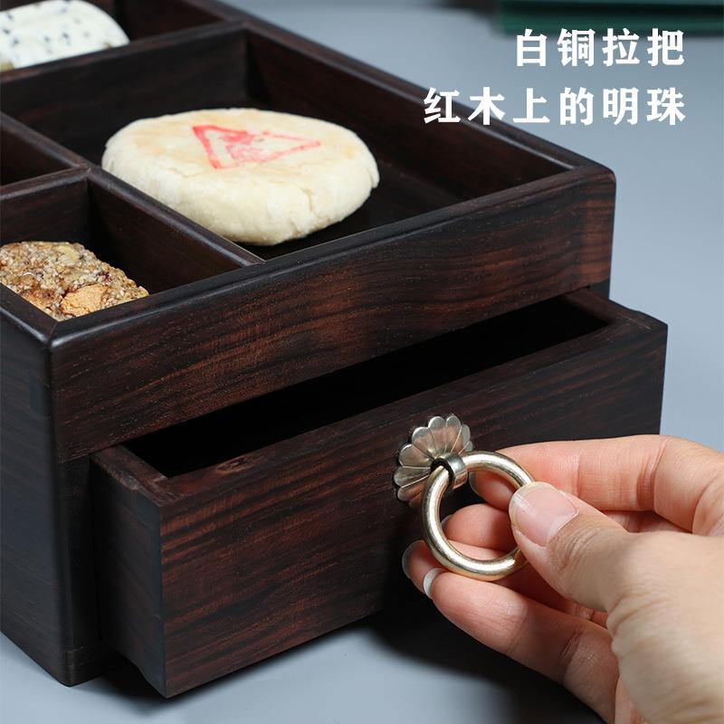 黑黄檀檀托盘文盘榫卯环保无味都承盘收纳盘文房四宝收纳盒瓜果