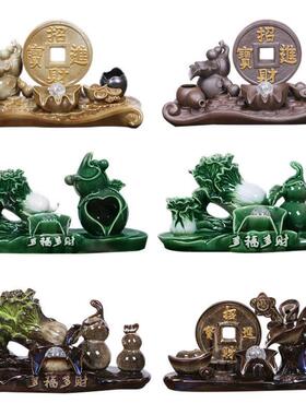 自动循环水鱼缸加氧装饰品室内家居加湿财富水流装置鱼缸喷泉瀑布