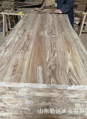 家装榆木阳台直拼板台木台板办吧公桌餐窗桌电脑桌Z0808桌面板台