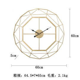 北欧轻奢铁艺e钟表欧式客厅墙壁装饰挂钟新中式墙上装饰品创意壁