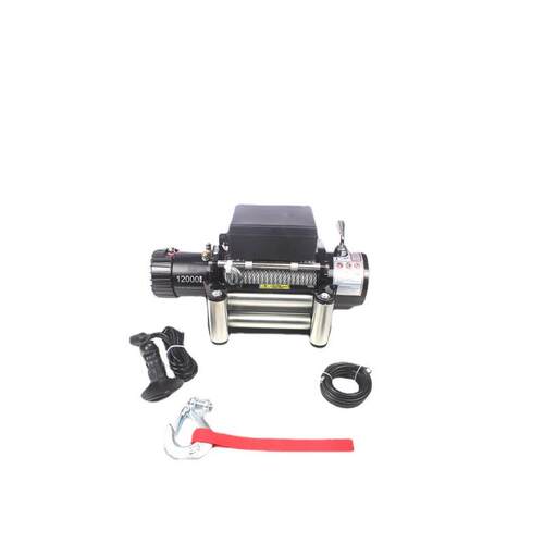 厂家直销 12v/24v12000磅电动绞盘越野车载绞盘