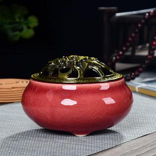 艺术香薰炉新款迷你香炉高级感卧室陶瓷熏香摆件冥想防火炉熏风香