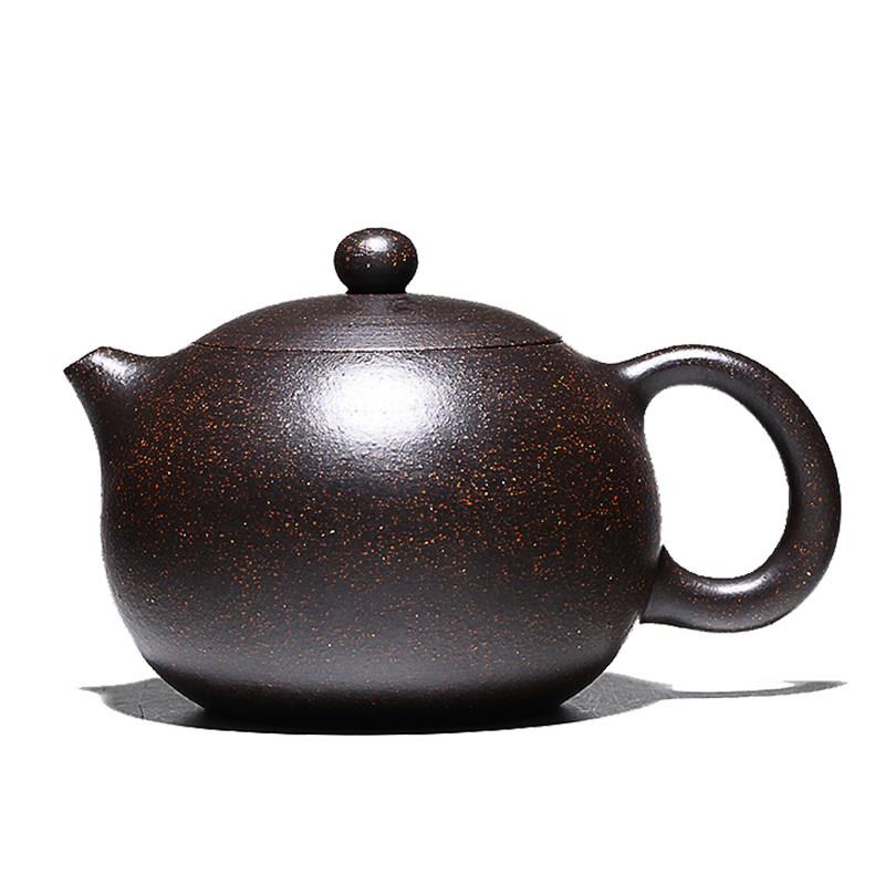正宗紫砂壶宜兴名纯手工黑金沙球孔西施壶套装家用功夫茶具